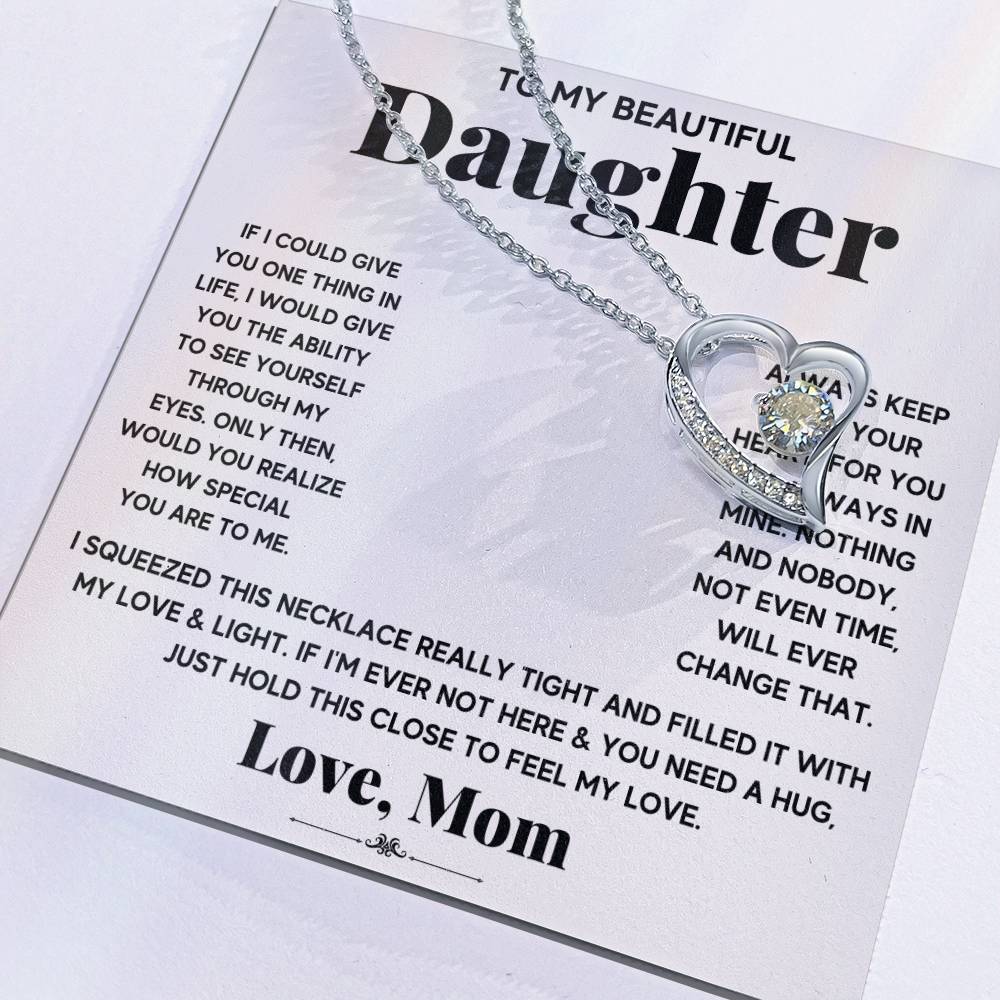 To My Beautiful Daughter Necklace From Mom-[product type]