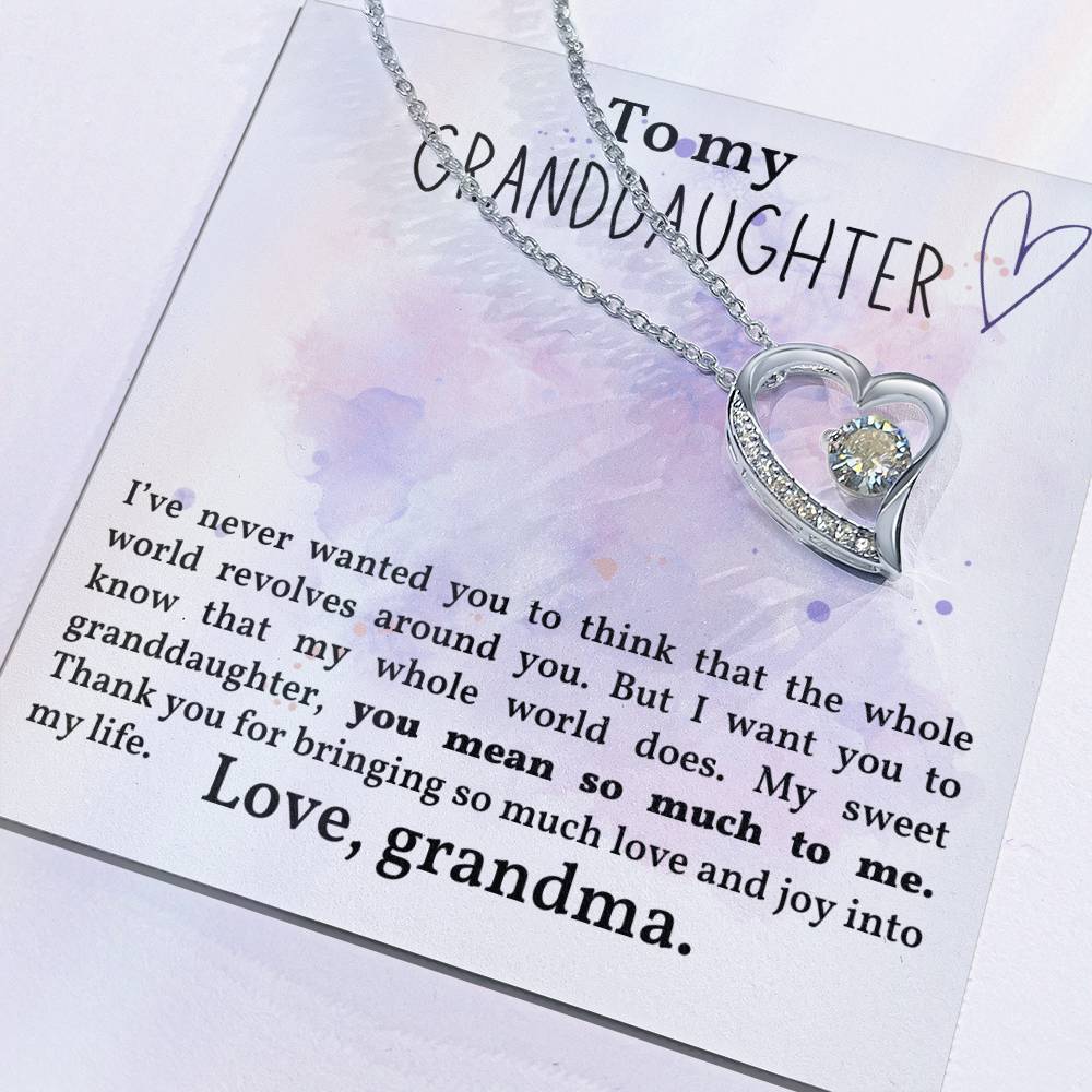 To My Granddaughter Necklace, Christmas Birthday Gift For Granddaughter-[product type]