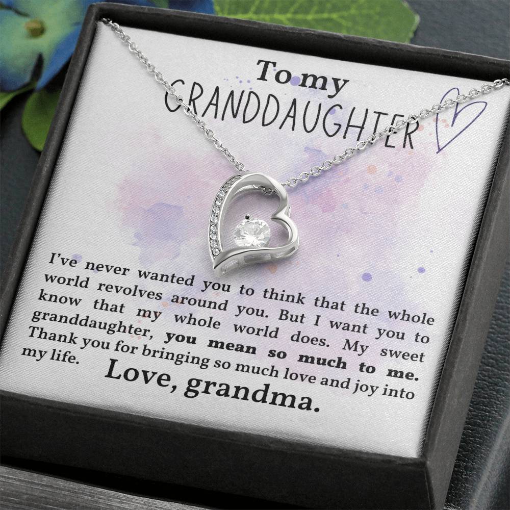 To My Granddaughter Necklace, Christmas Birthday Gift For Granddaughter-[product type]