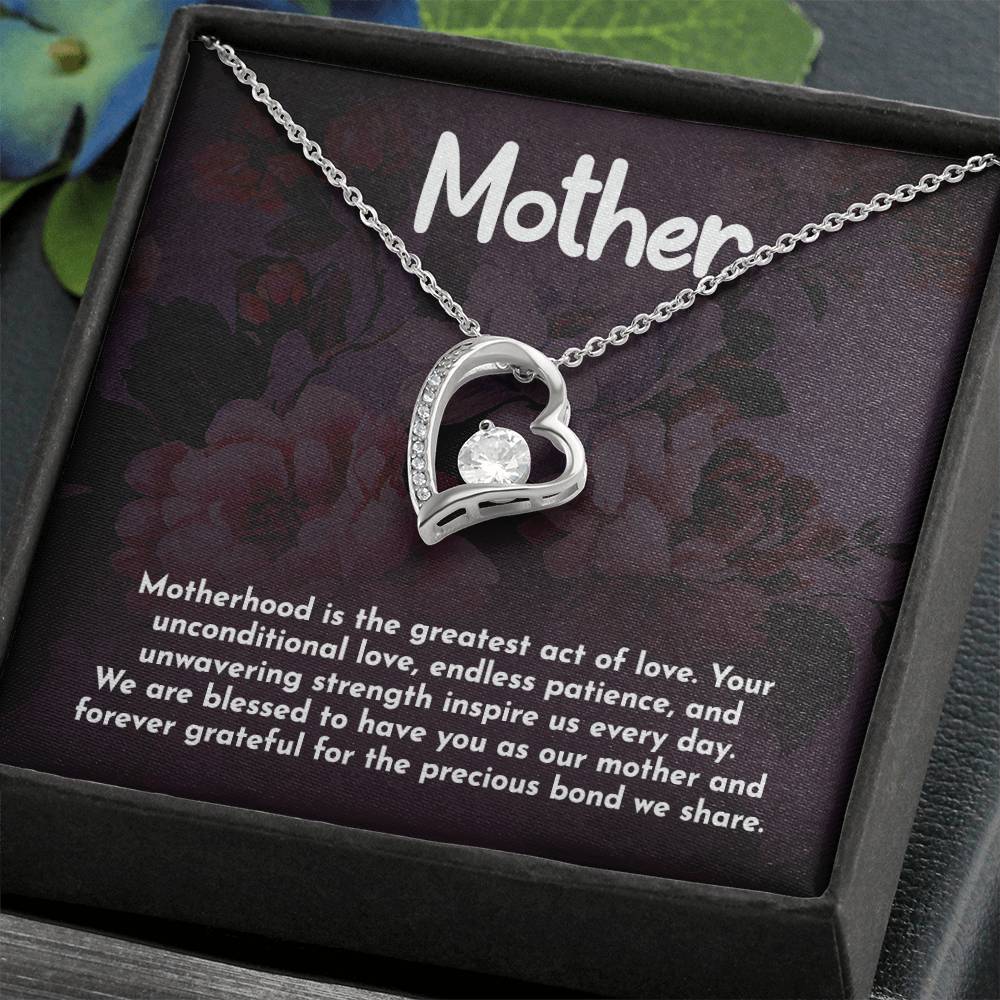 Mother Motherhood Heart Necklace Gift-[product type]