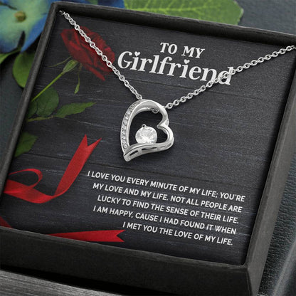 To My Girlfriend - I love you Heart Necklace Gift-[product type]