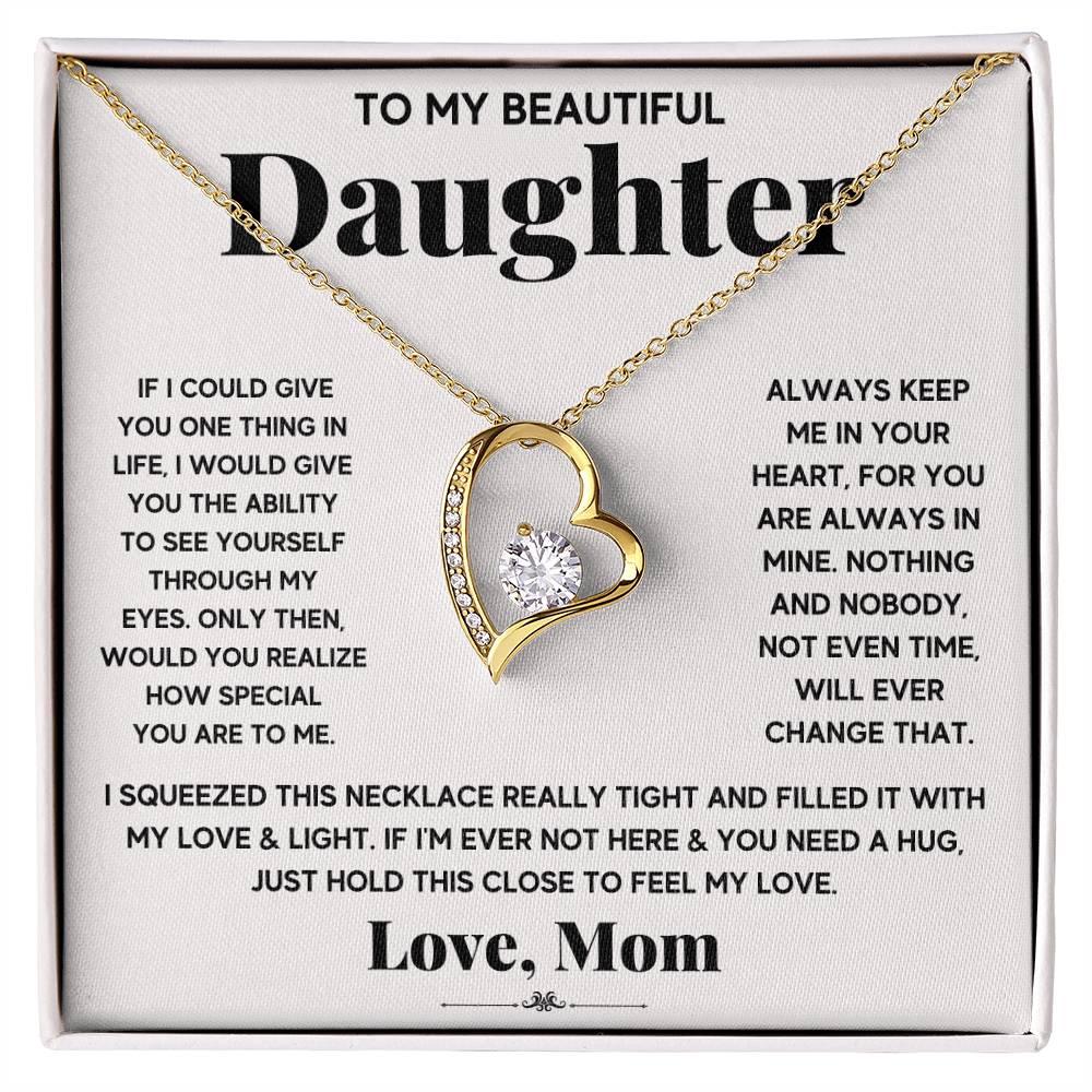 To My Beautiful Daughter Necklace From Mom-[product type]