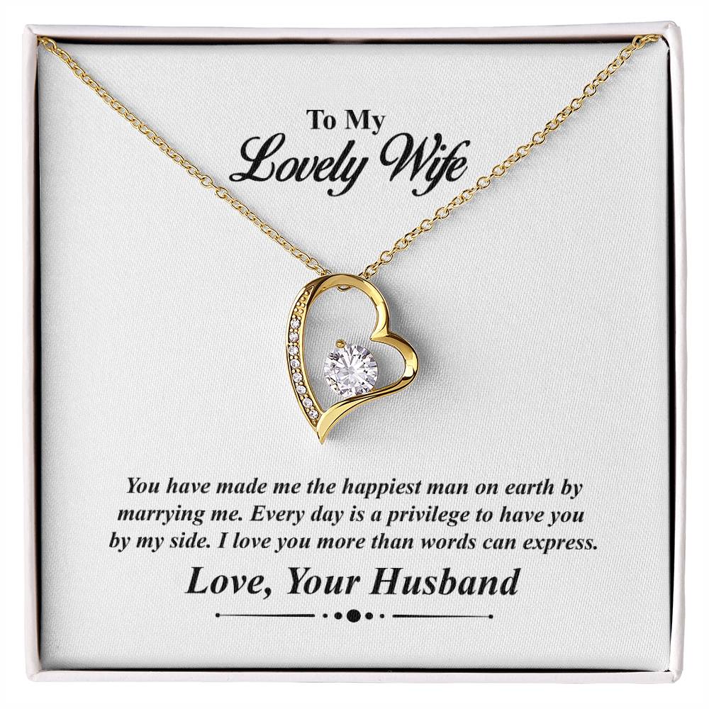 Lovely Wife Heart Necklace Gift-[product type]