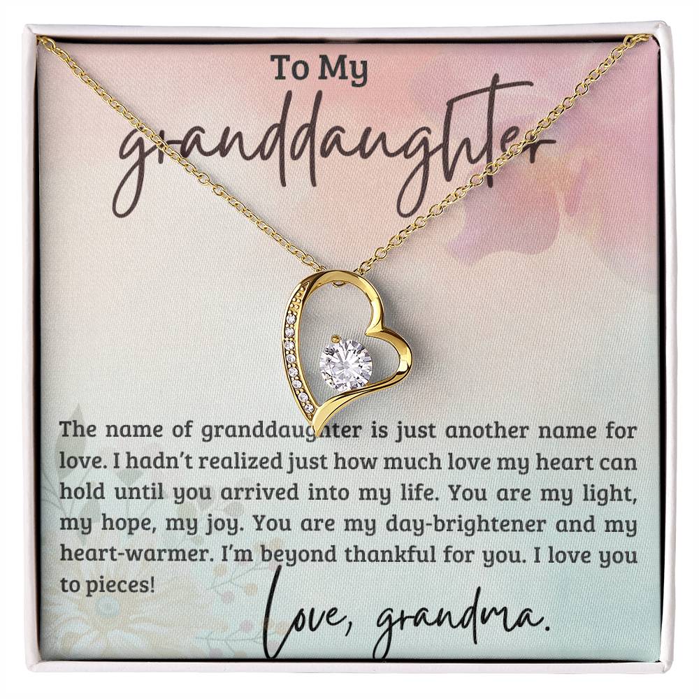 To My Granddaughter Necklace, Christmas Birthday Gift For Granddaughter-[product type]