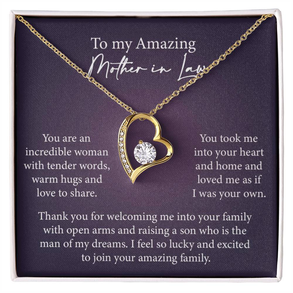 Mother in Law Heart Necklace Gift-[product type]