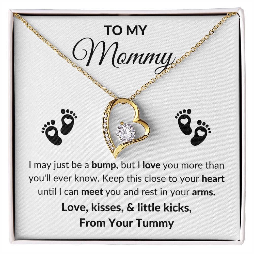 Mommy to Be From Tummy Heart Necklace Gift-[Heartfelt Family Gift]