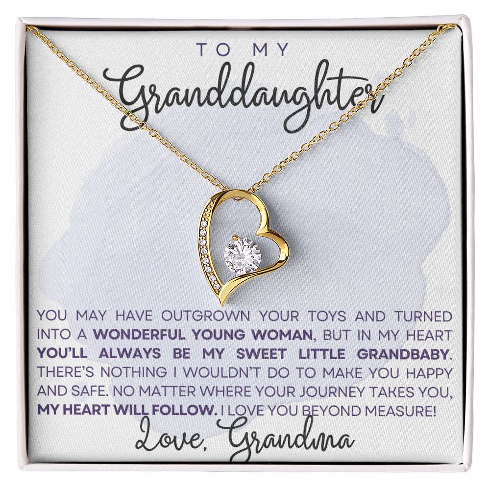 To My Granddaughter Necklace, Christmas Birthday Gift For Granddaughter-[product type]