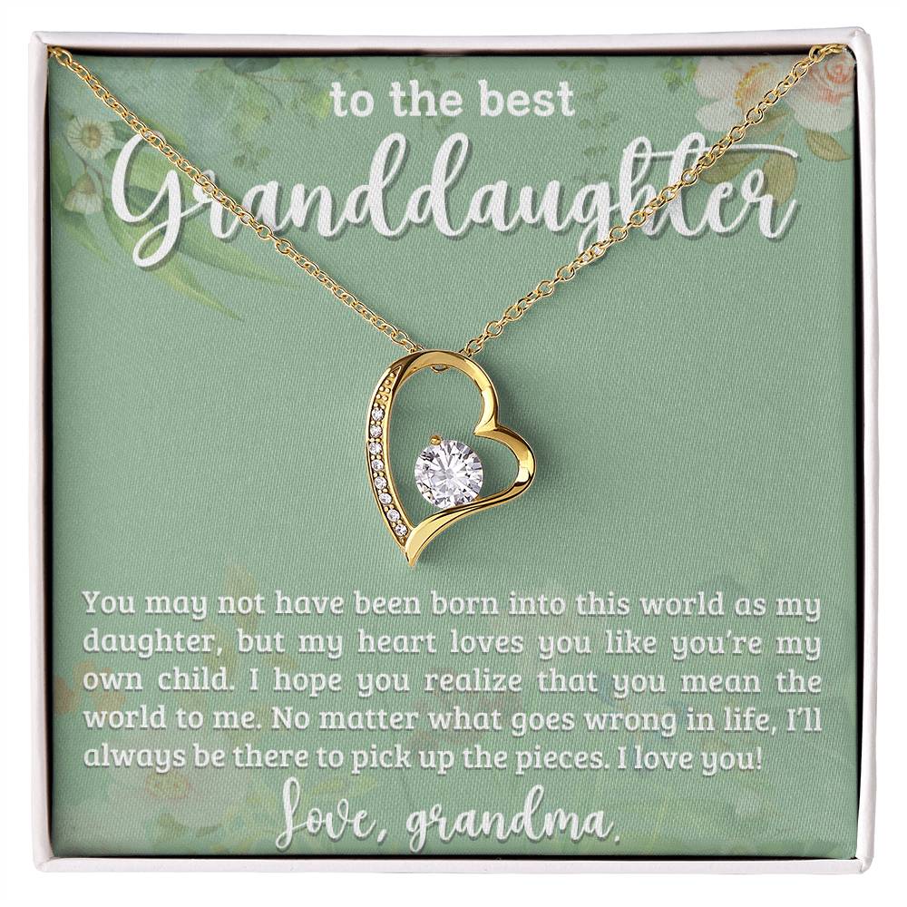 To My Granddaughter Necklace, Christmas Birthday Gift For Granddaughter-[product type]