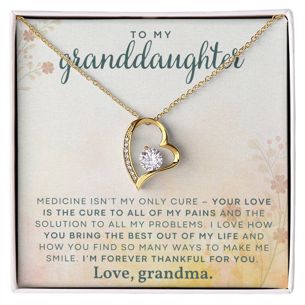 To My Granddaughter Necklace, Christmas Birthday Gift For Granddaughter-[product type]