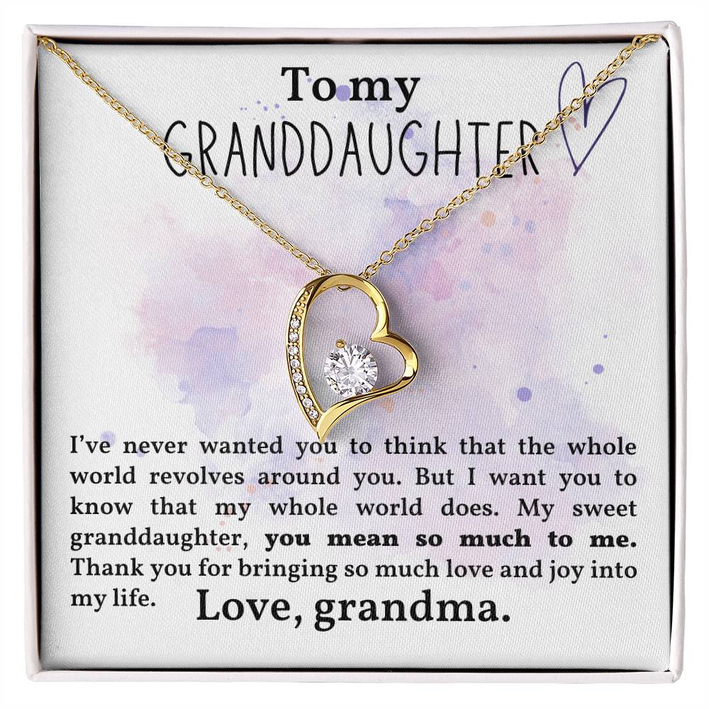 To My Granddaughter Necklace, Christmas Birthday Gift For Granddaughter-[product type]