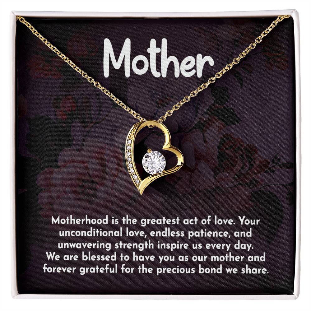 Mother Motherhood Heart Necklace Gift-[product type]