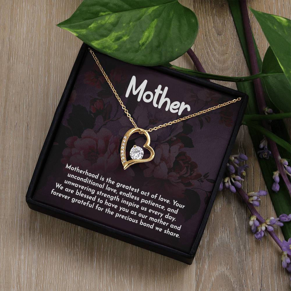 Mother Motherhood Heart Necklace Gift-[product type]