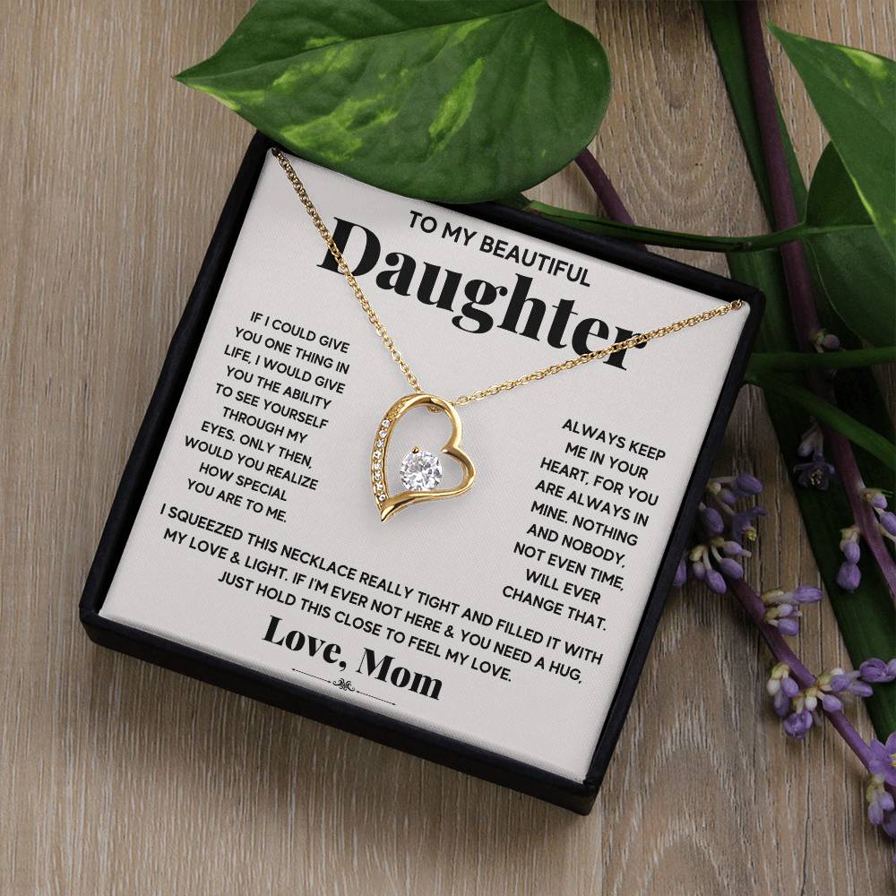 To My Beautiful Daughter Necklace From Mom-[product type]