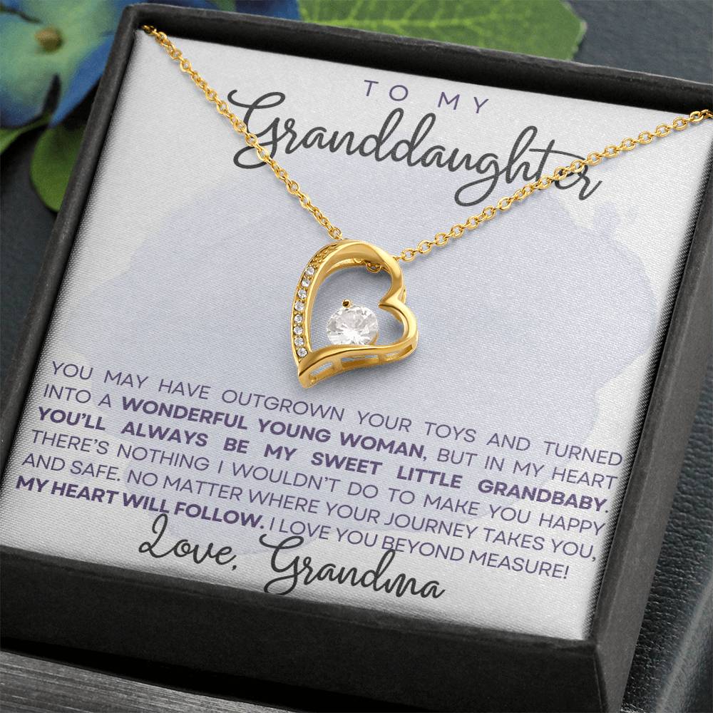 To My Granddaughter Necklace, Christmas Birthday Gift For Granddaughter-[product type]