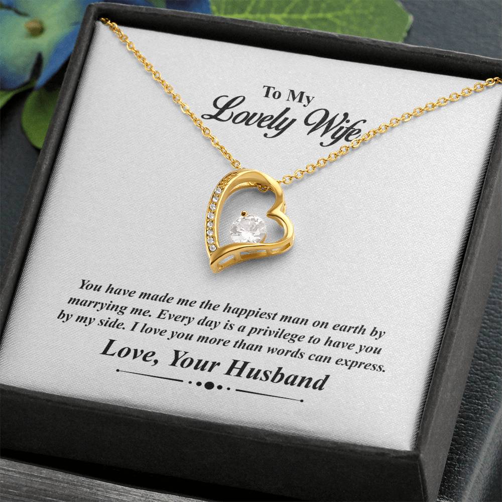 Lovely Wife Heart Necklace Gift-[product type]