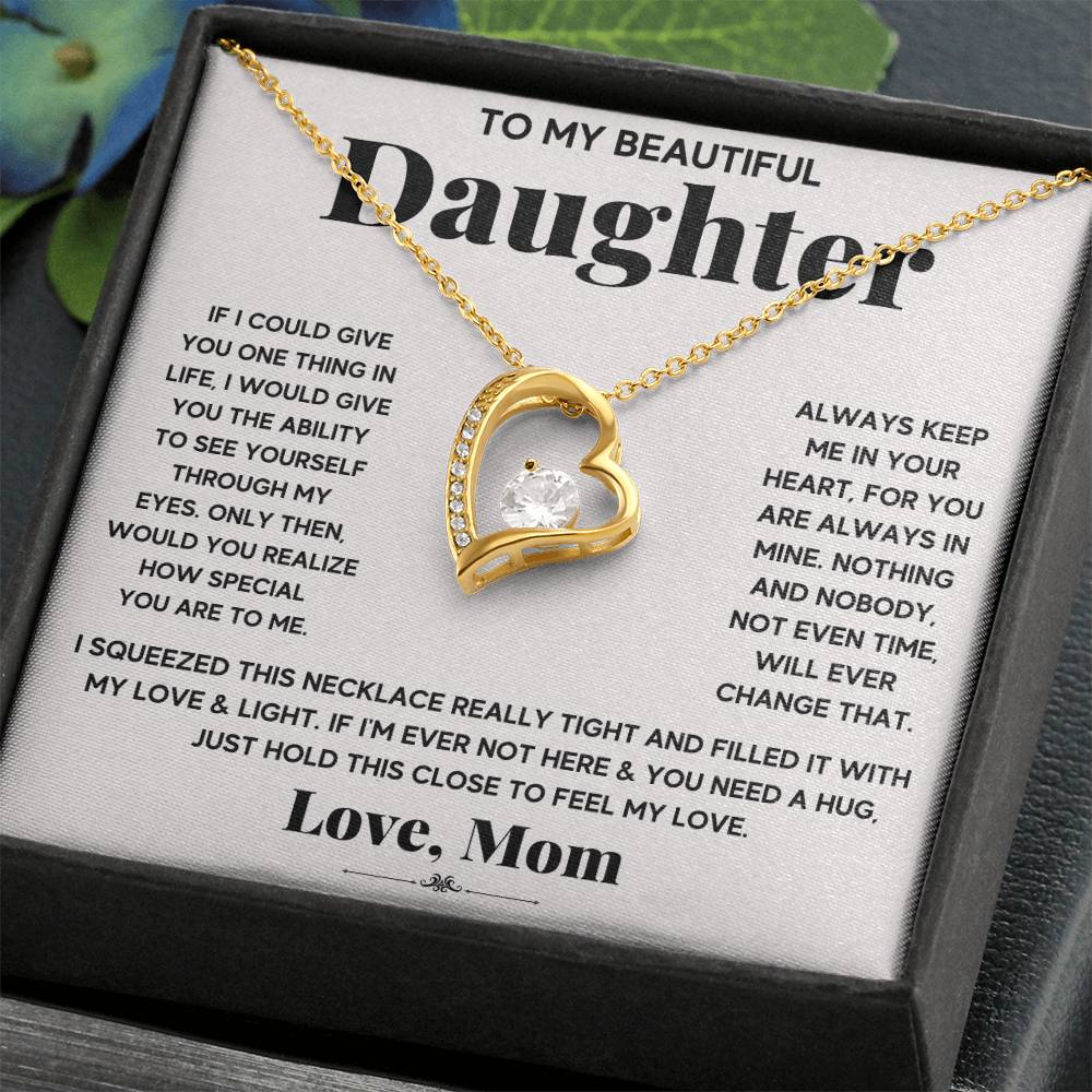 To My Beautiful Daughter Necklace From Mom-[product type]