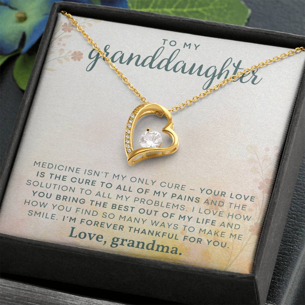 To My Granddaughter Necklace, Christmas Birthday Gift For Granddaughter-[product type]