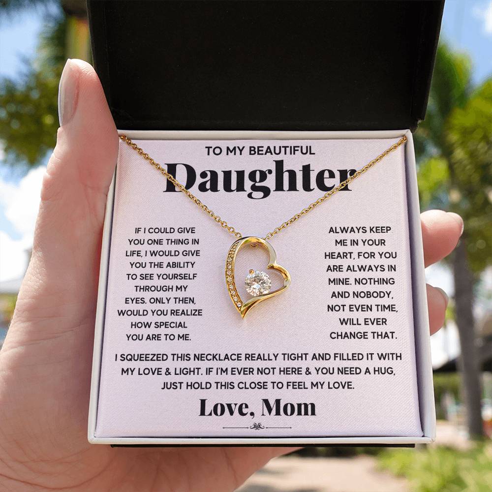 To My Beautiful Daughter Necklace From Mom-[product type]