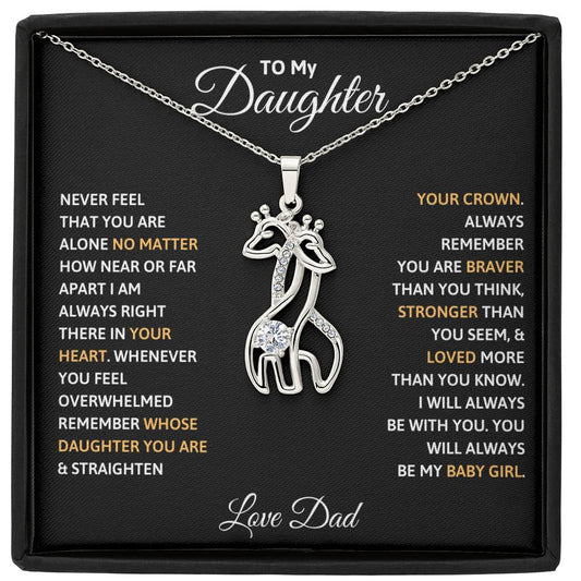 Daughter Giraffe Necklace Gift-[product type]