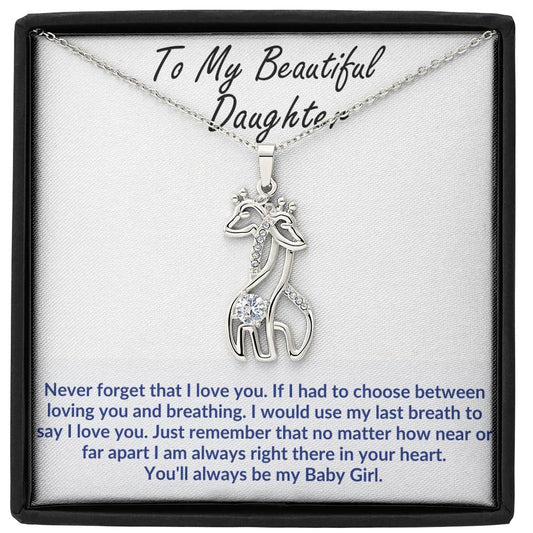 Daughter Giraffe Necklace Gift-[product type]