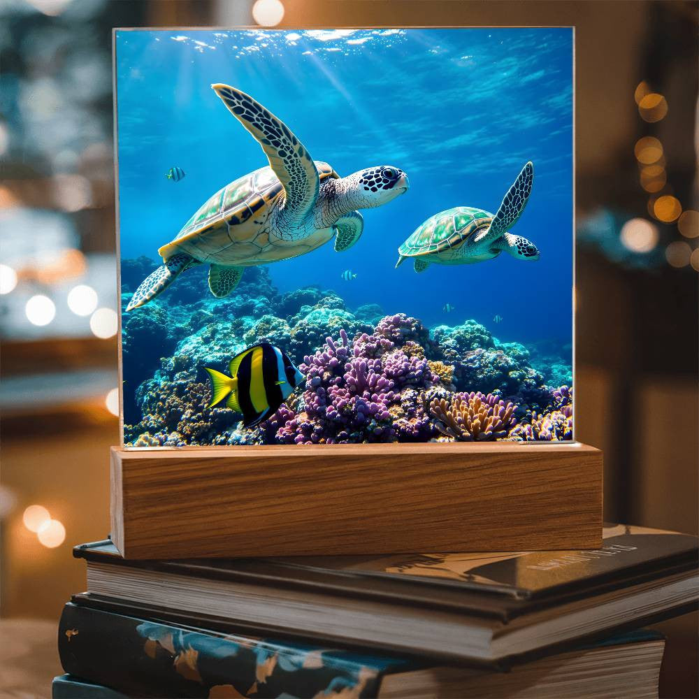 Sea Turtle Aquarium Night Light-[Heartfelt Family Gift]