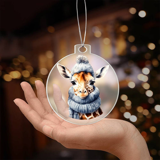 Winter Giraffee Ornament