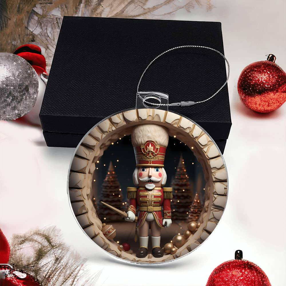 Nutcracker Acrylic Christmas Ornament-[Heartfelt Family Gift]