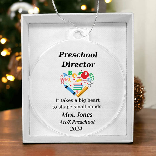 Preschool Director Christmas Ornament-[Heartfelt Family Gift]