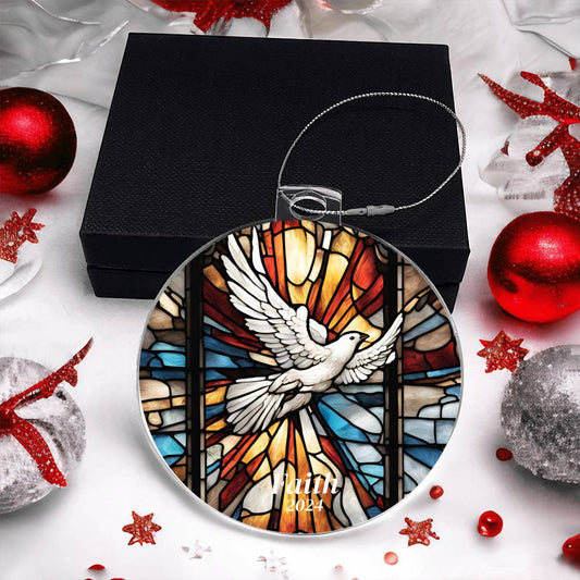 Dove Holy Spirit  Stained Glass Ornament-[Heartfelt Family Gift]