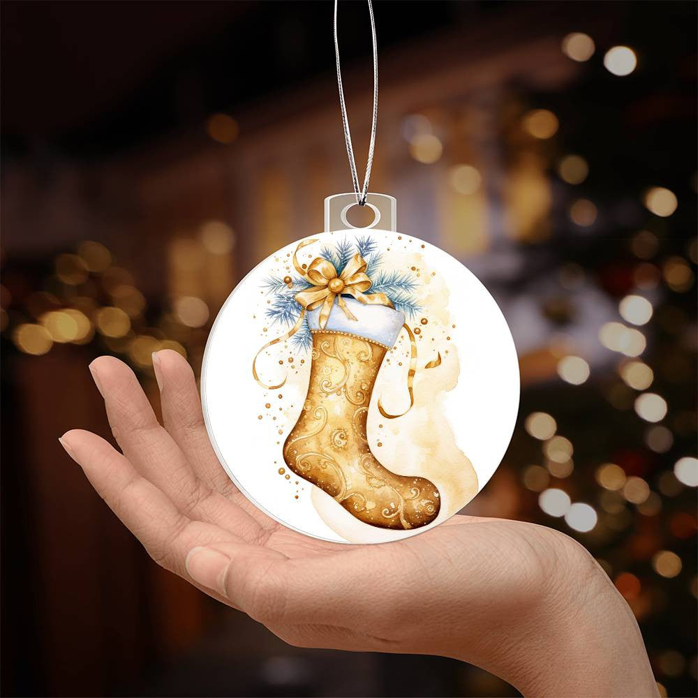 Golden Christmas Ornament-[Heartfelt Family Gift]