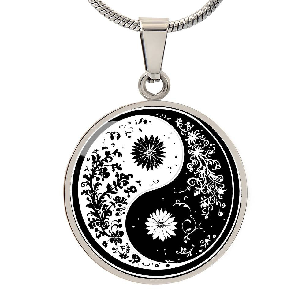 Yin Yang Necklace with Engraving-[Heartfelt Family Gift]