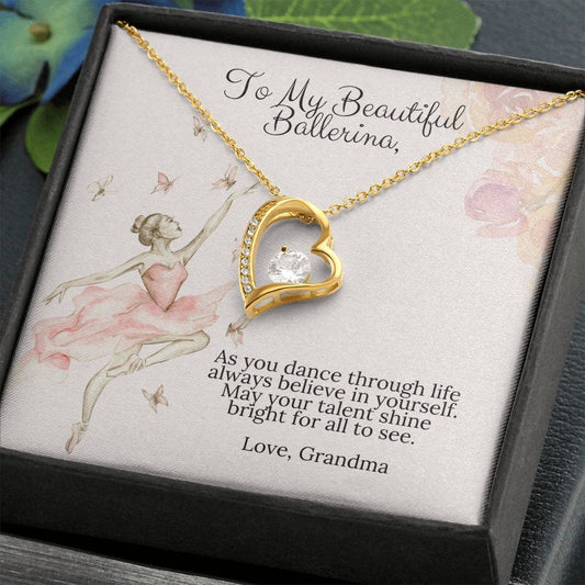 Ballerina Necklace - Dance Gift From Grandma - Forever Love-FashionFinds4U