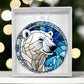 Polar Bear Stained Glass Ornament-[Heartfelt Family Gift]