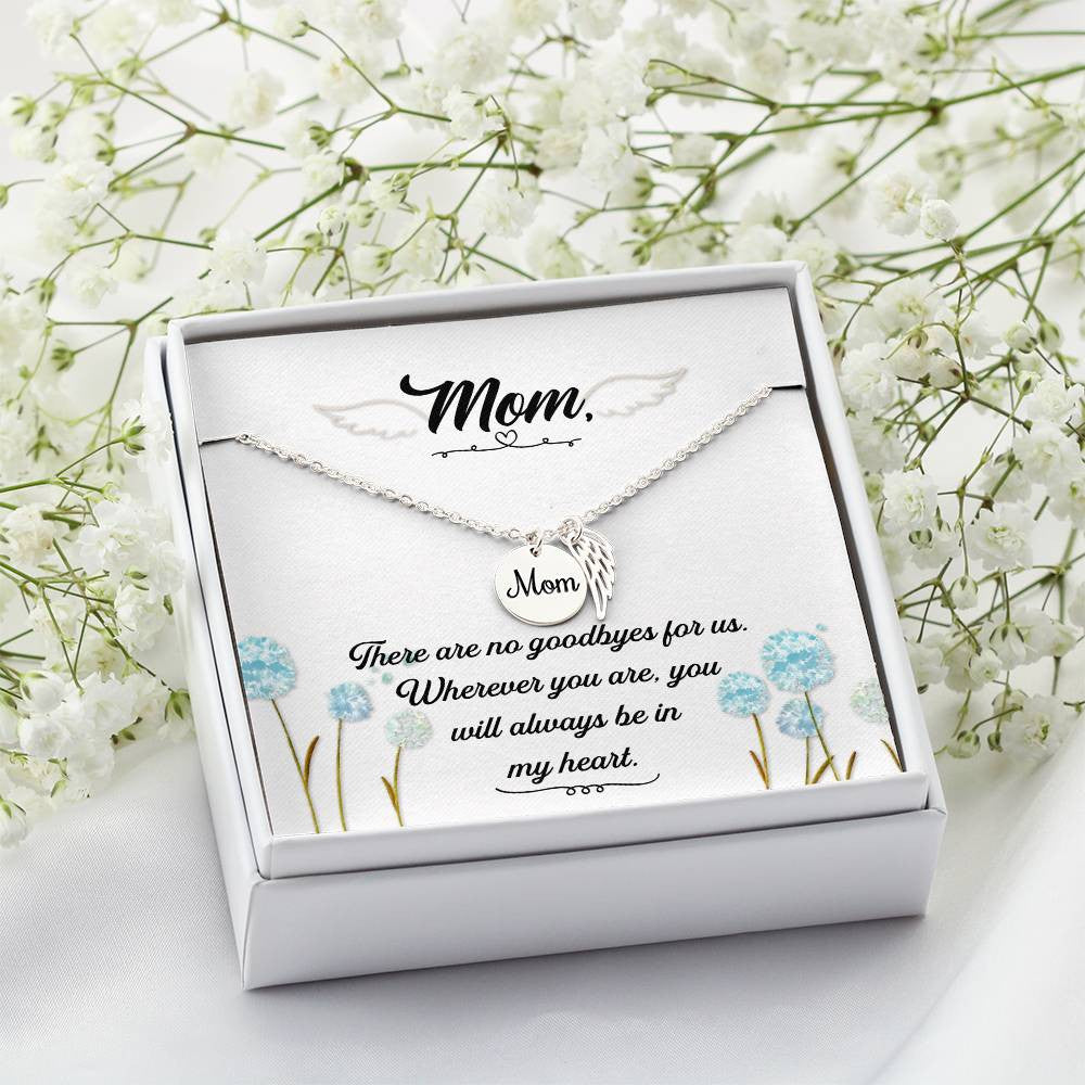 There are no goodbyes(1) Mom Memorial Necklace-[product type]