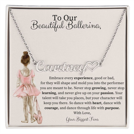 Beautiful Ballerina Personalized Name Necklace Dance Gift-FashionFinds4U