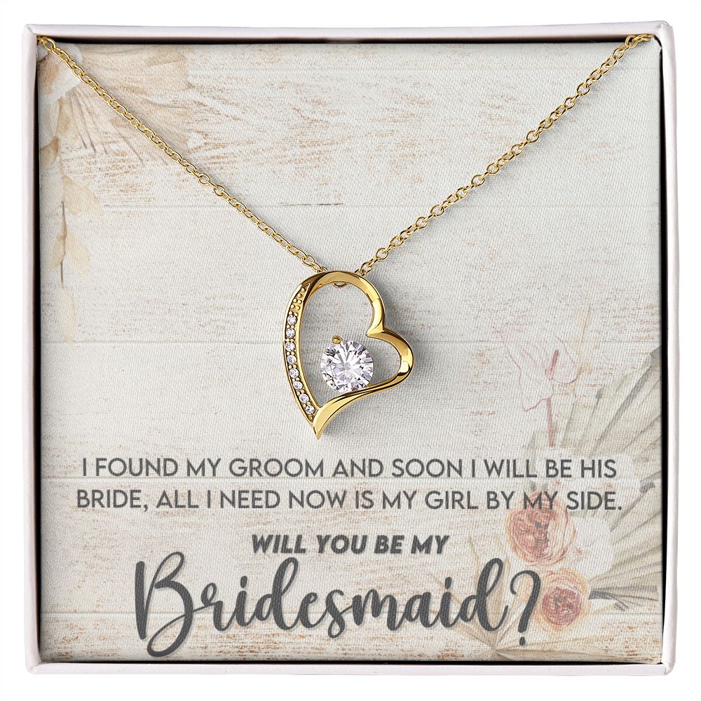 Bridesmaid Proposal Necklace - Bridal Jewelry - Heart Pendant Gift-FashionFinds4U