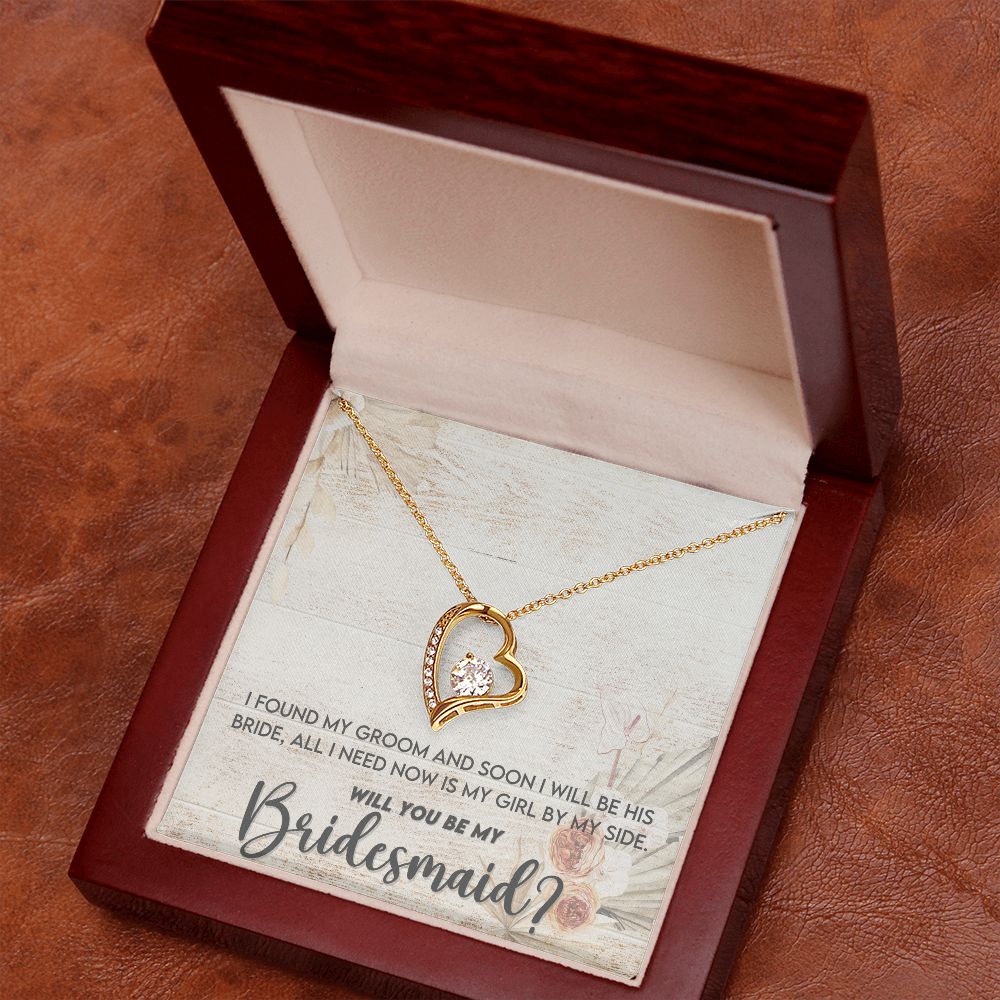 Bridesmaid Proposal Necklace - Bridal Jewelry - Heart Pendant Gift-FashionFinds4U