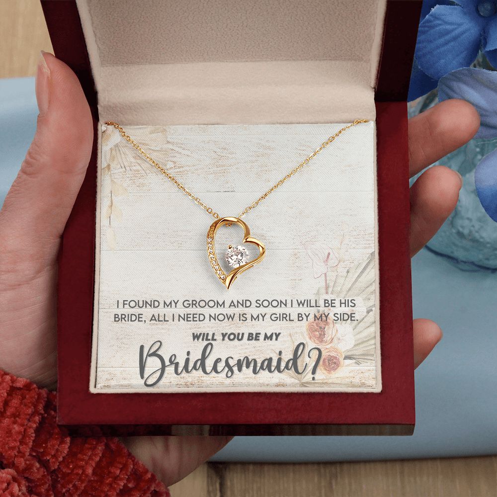 Bridesmaid Proposal Necklace - Bridal Jewelry - Heart Pendant Gift-FashionFinds4U