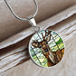 Deer Faux Stained Glass Necklace or Charm Bracelet-[product type]