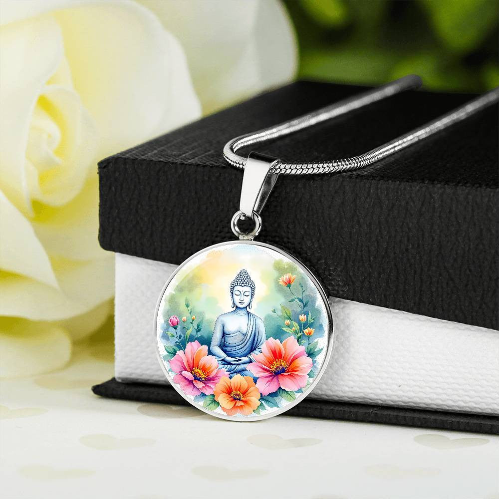 Buddha Pendant Necklace with Engraving-[Heartfelt Family Gift]