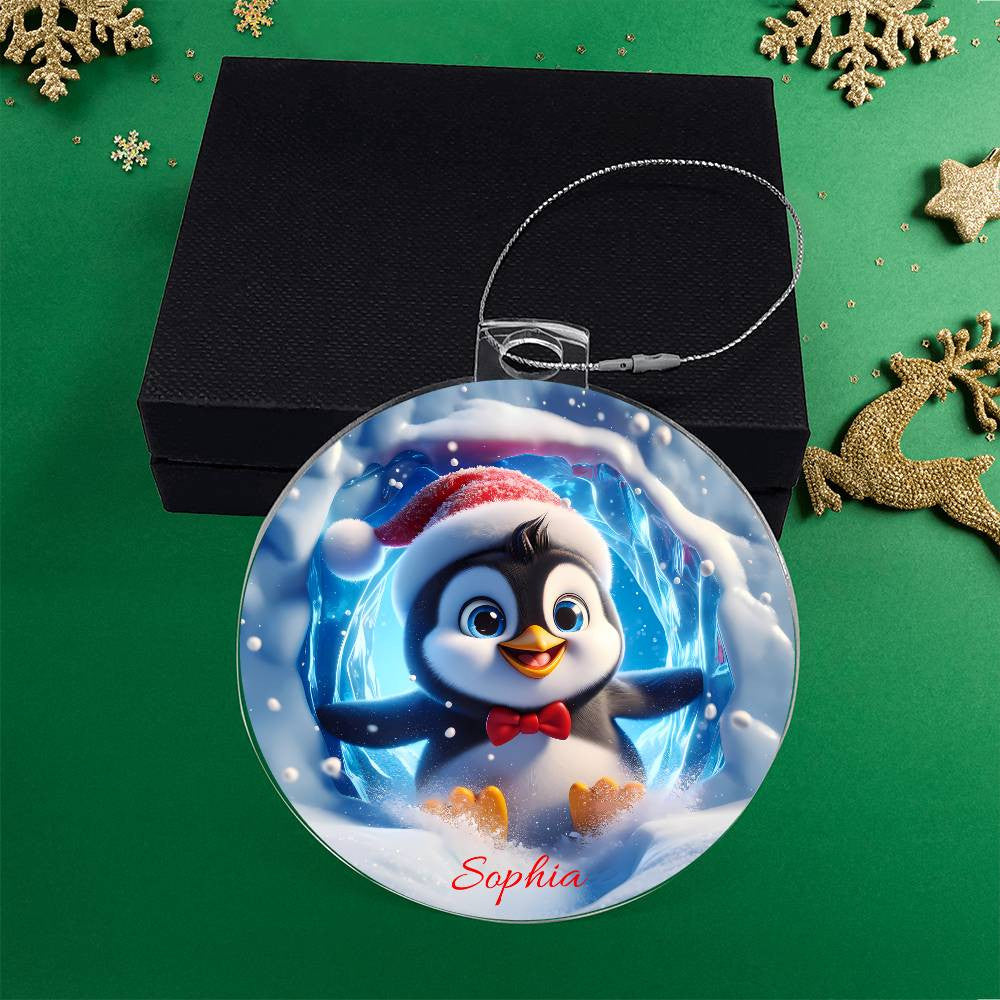 Penquin Acrylic Christmas Ornament-[Heartfelt Family Gift]