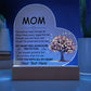 Mom Acrylic Heart Plaque Gift-[product type]