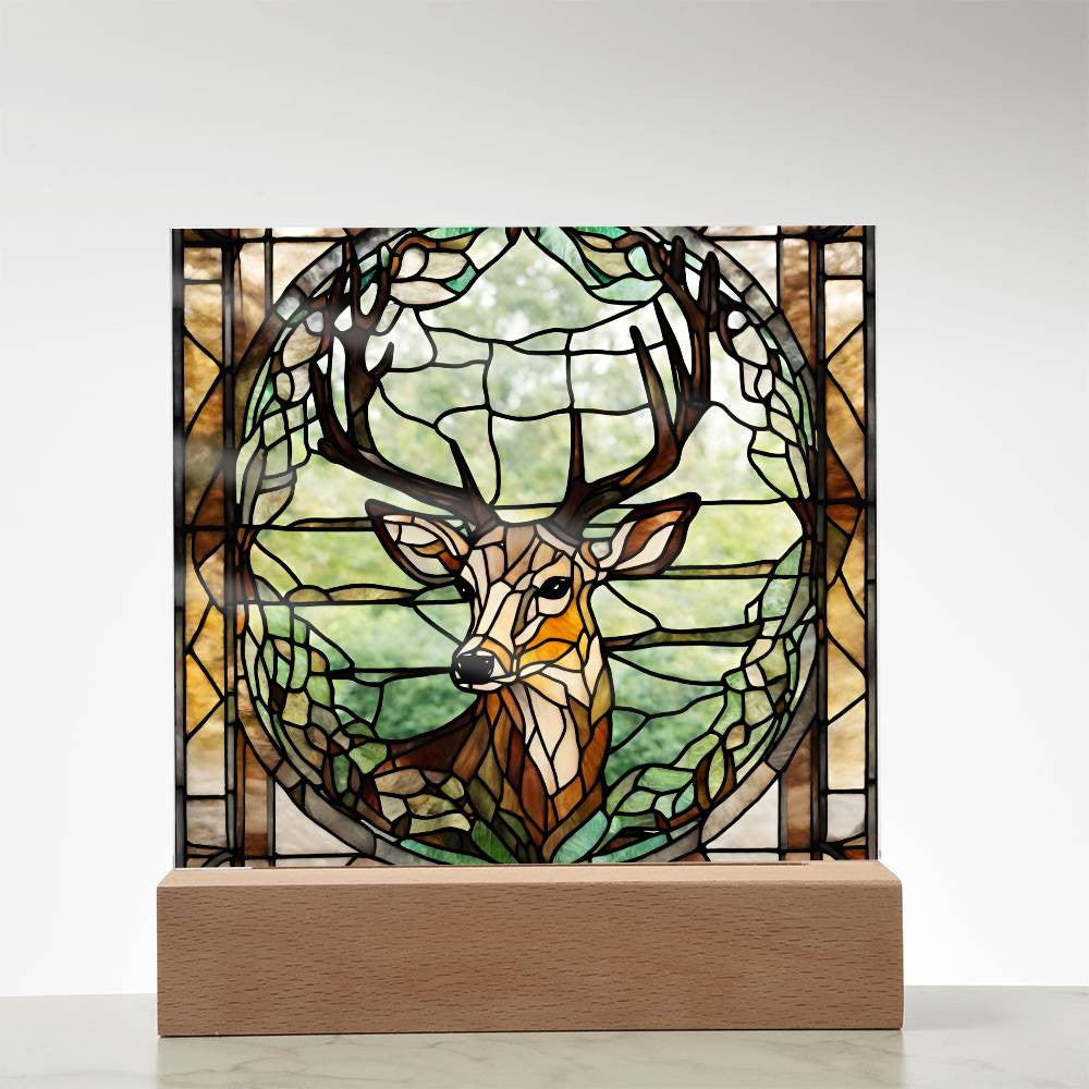 Deer Acrylic Square Plaque-[Heartfelt Family Gift]