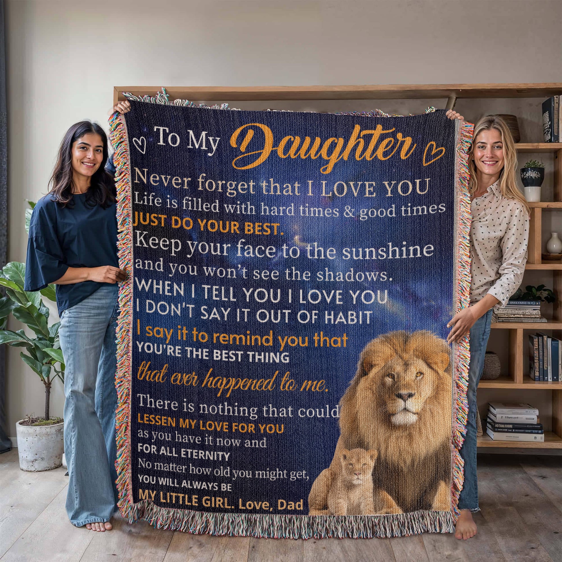 To My Daughter Blanket Gift from Dad-[Heartfelt Family Gift]