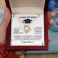 Class of 2024 Graduation Heart Necklace Gift-FashionFinds4U