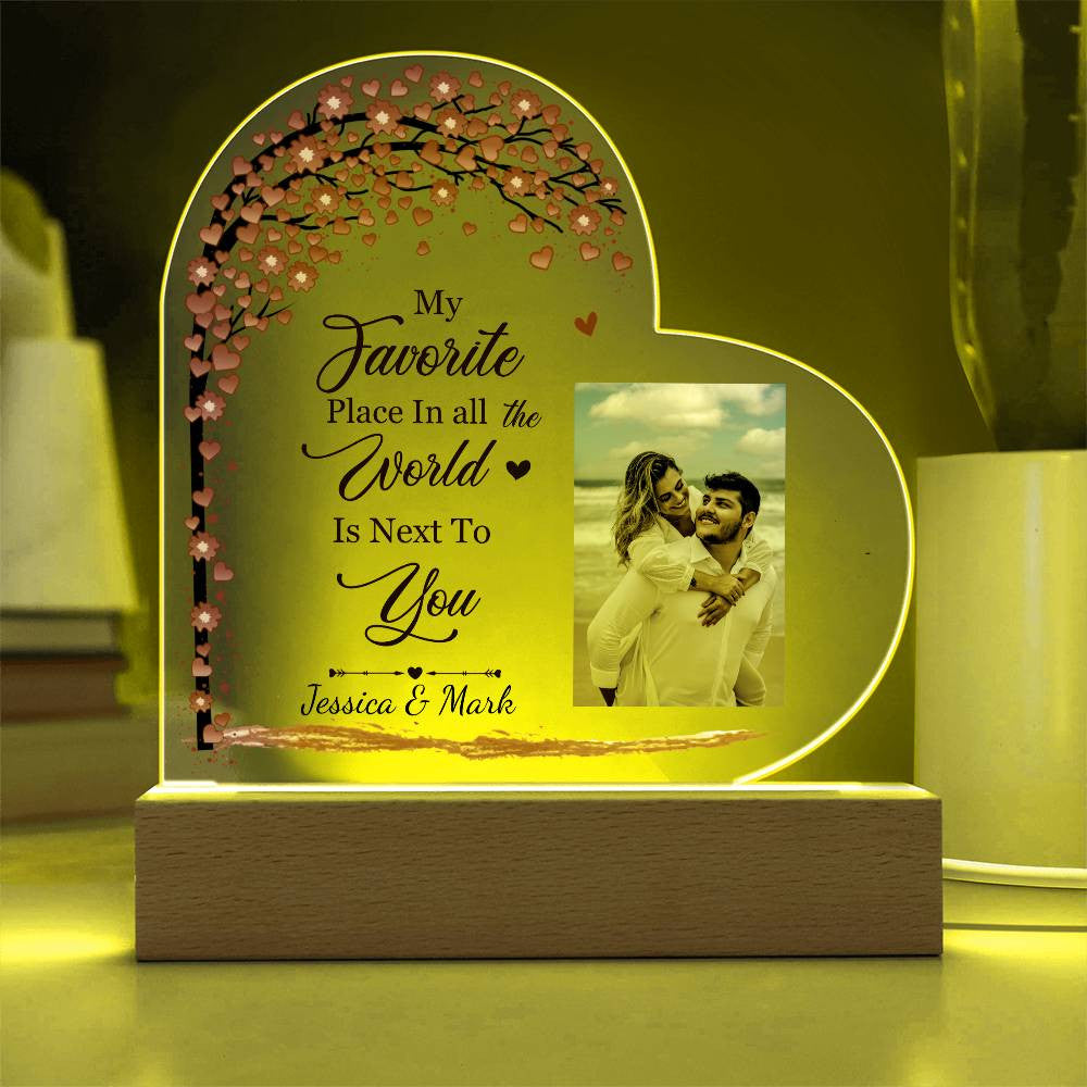 Couple Personalized Plaque Photo Gift for Anniversary Valentines or Birthday.-[product type]