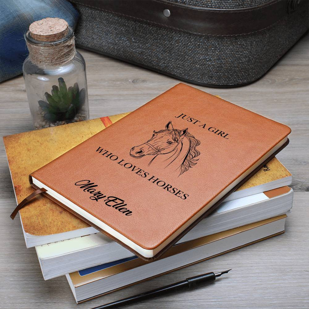 Just a Girl Who Loves Horses Personalized Journal-[Heartfelt Family Gift]