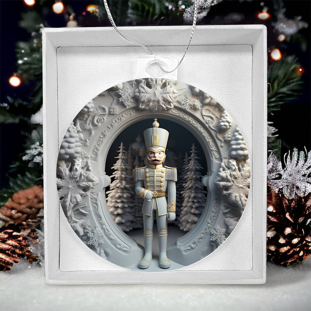 Nutcracker Acrylic Christmas Ornament-[Heartfelt Family Gift]