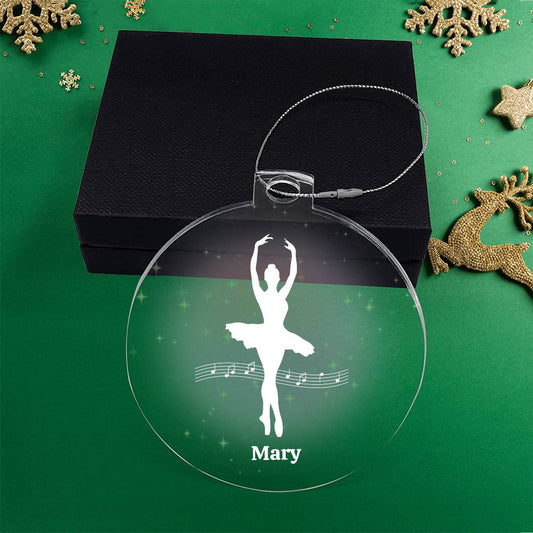 Personalized Ballet Christmas Ornament-[product type]