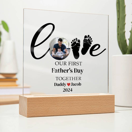 1st Fathers day  or Christmas Together  Dad Mom Plaque-